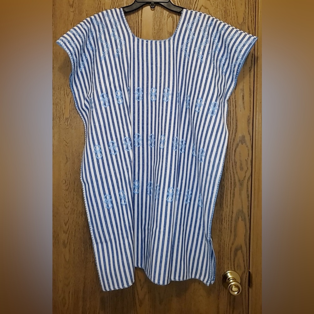 Tuckernuck Blue and White Striped Kaftan - Picture 9 of 12